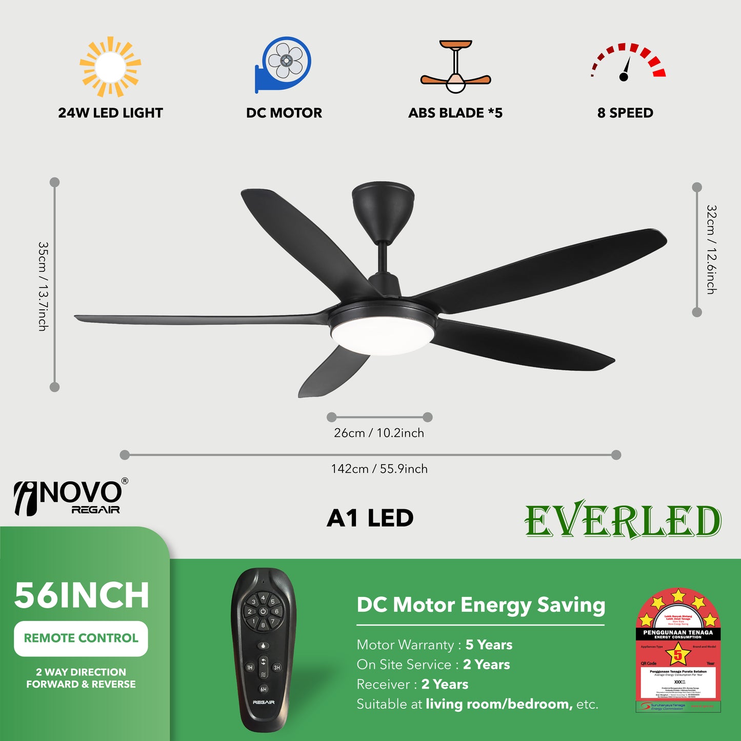 REGAIR INOVO A1 LED 40" & 56"