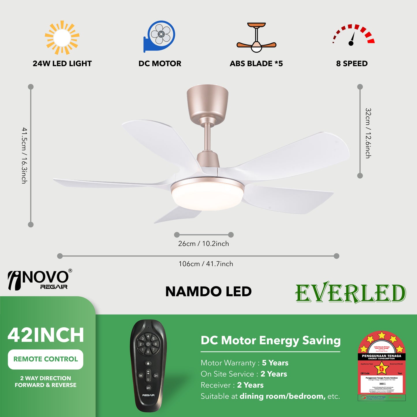 REGAIR INOVO NAMDO LED 42" & 56"