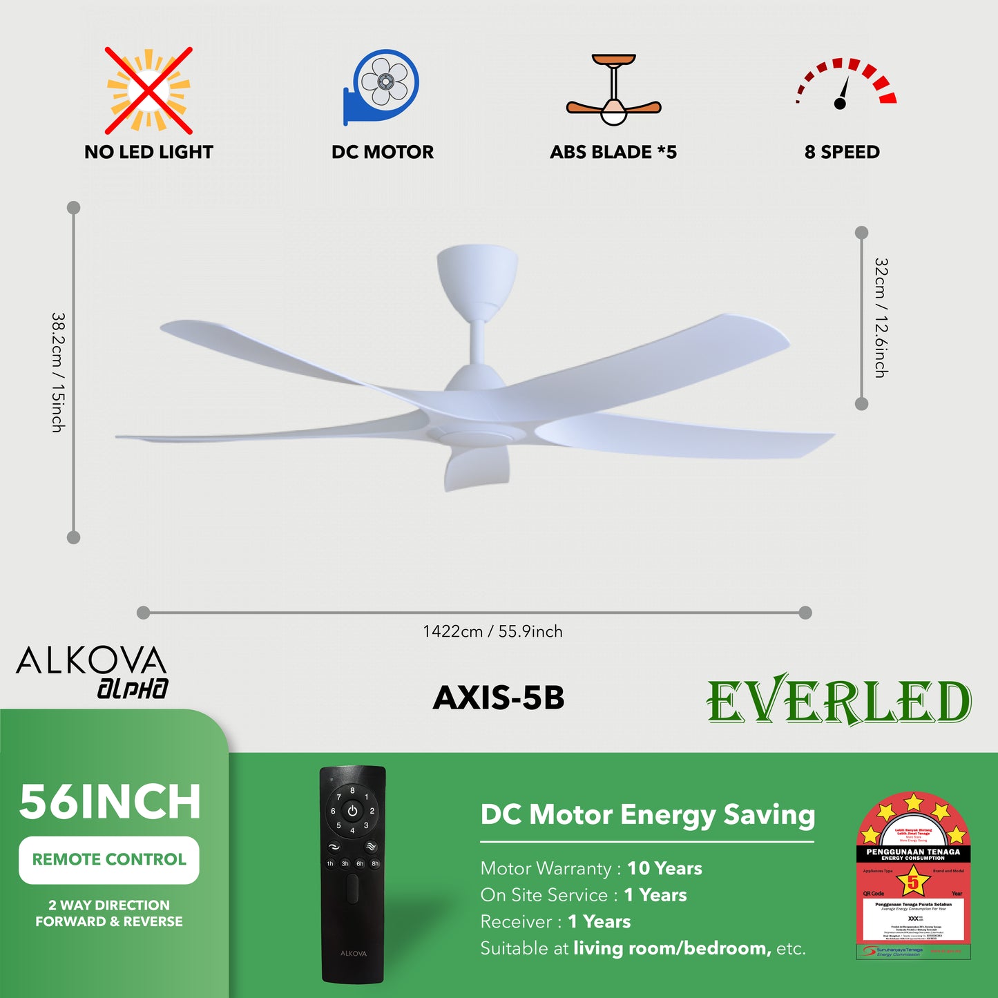 ALPHA ALKOVA AXIS-5B 56"