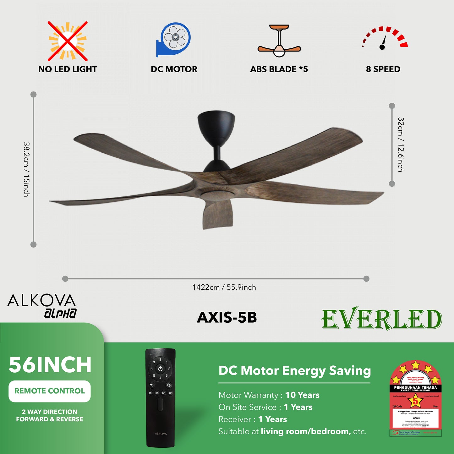 ALPHA ALKOVA AXIS-5B 56"