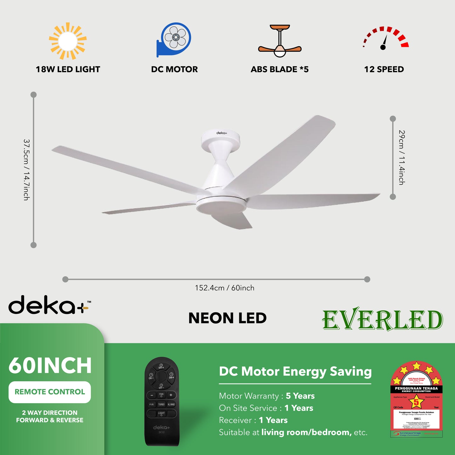 DEKA VALON LED 60"