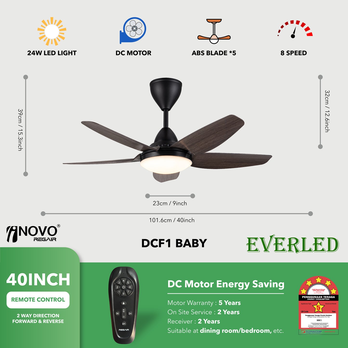 REGAIR INOVO DCF LED 40" & 56"