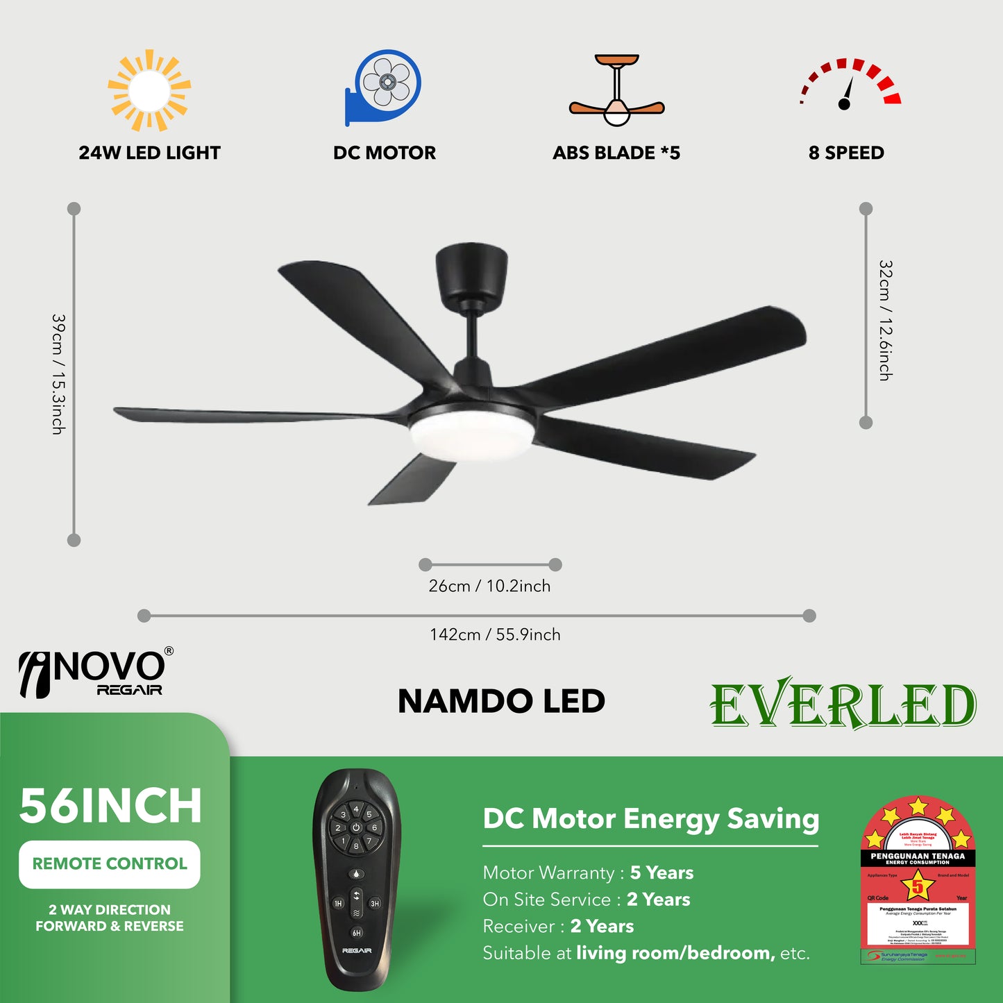 REGAIR INOVO NAMDO LED 42" & 56"