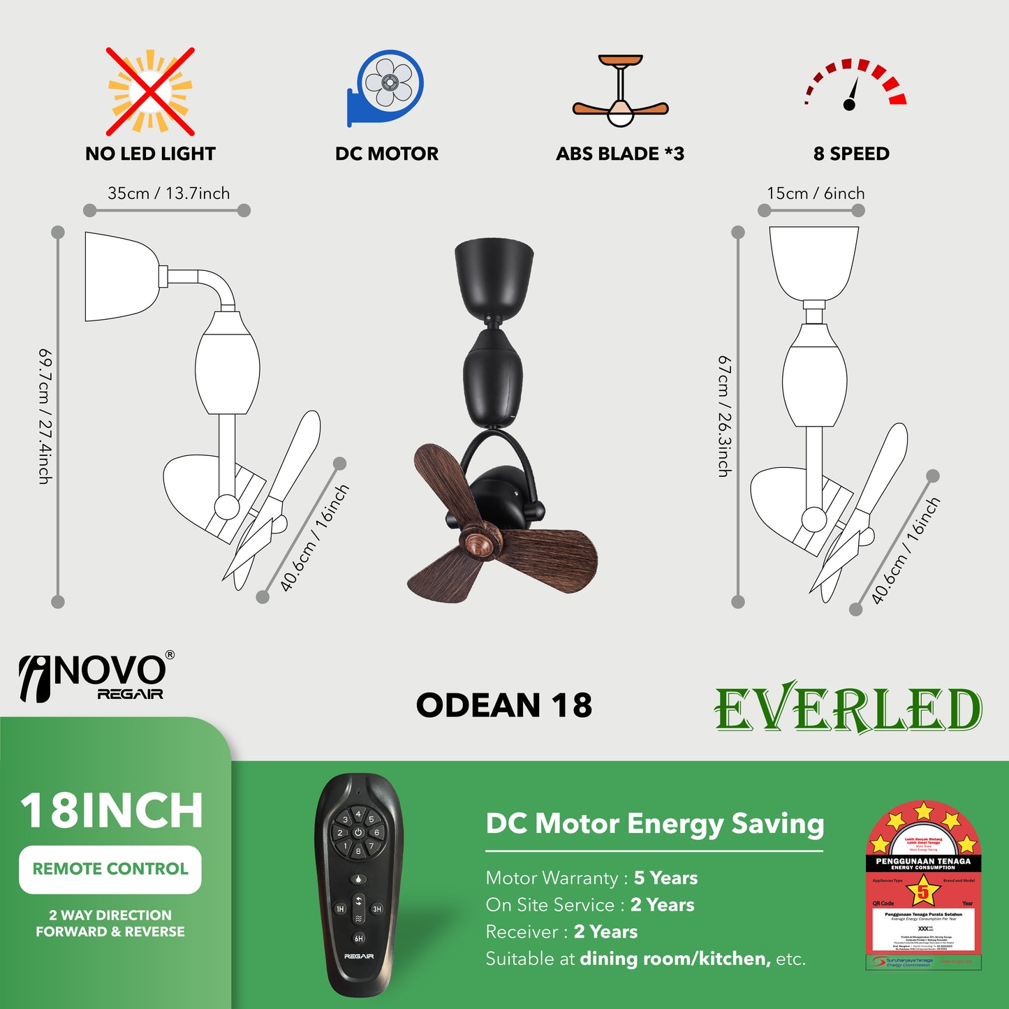REGAIR INOVO ODEAN 18"
