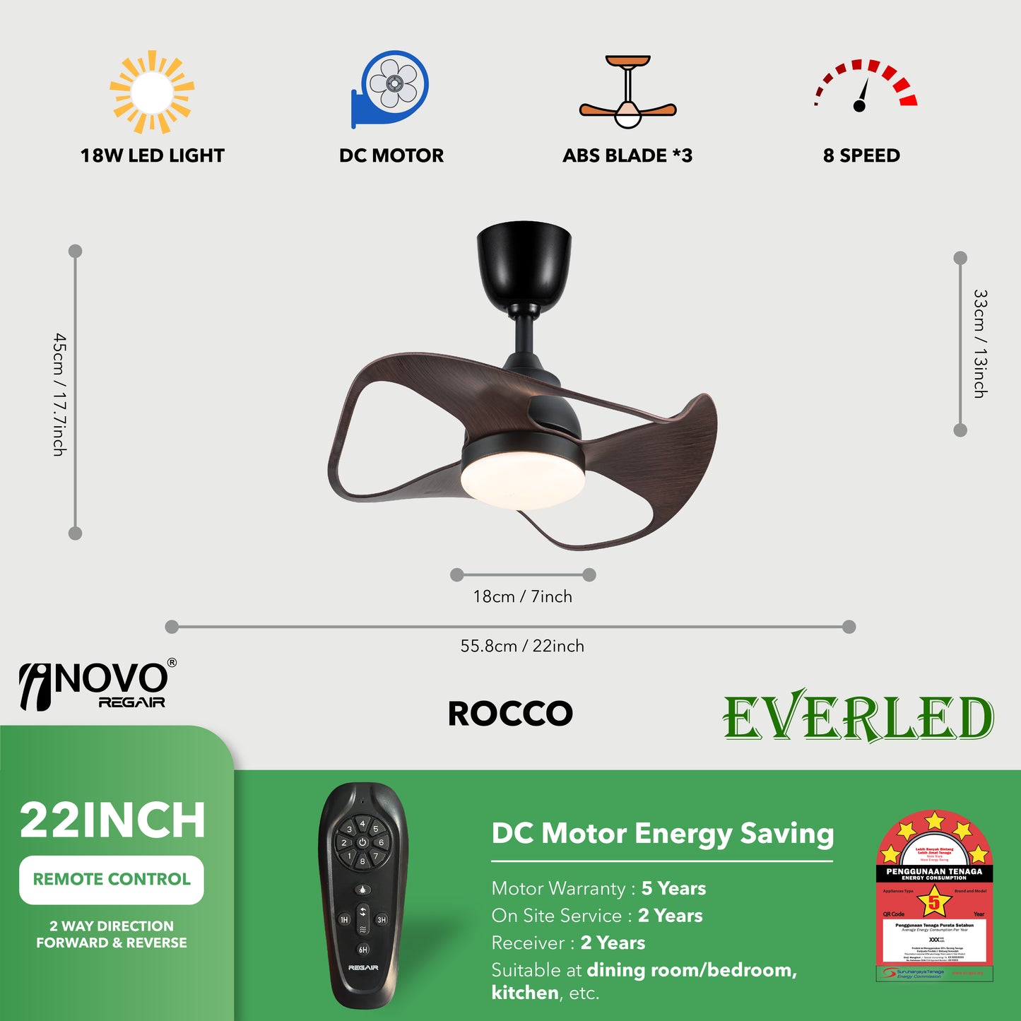 REGAIR INOVO ROCCO 22"