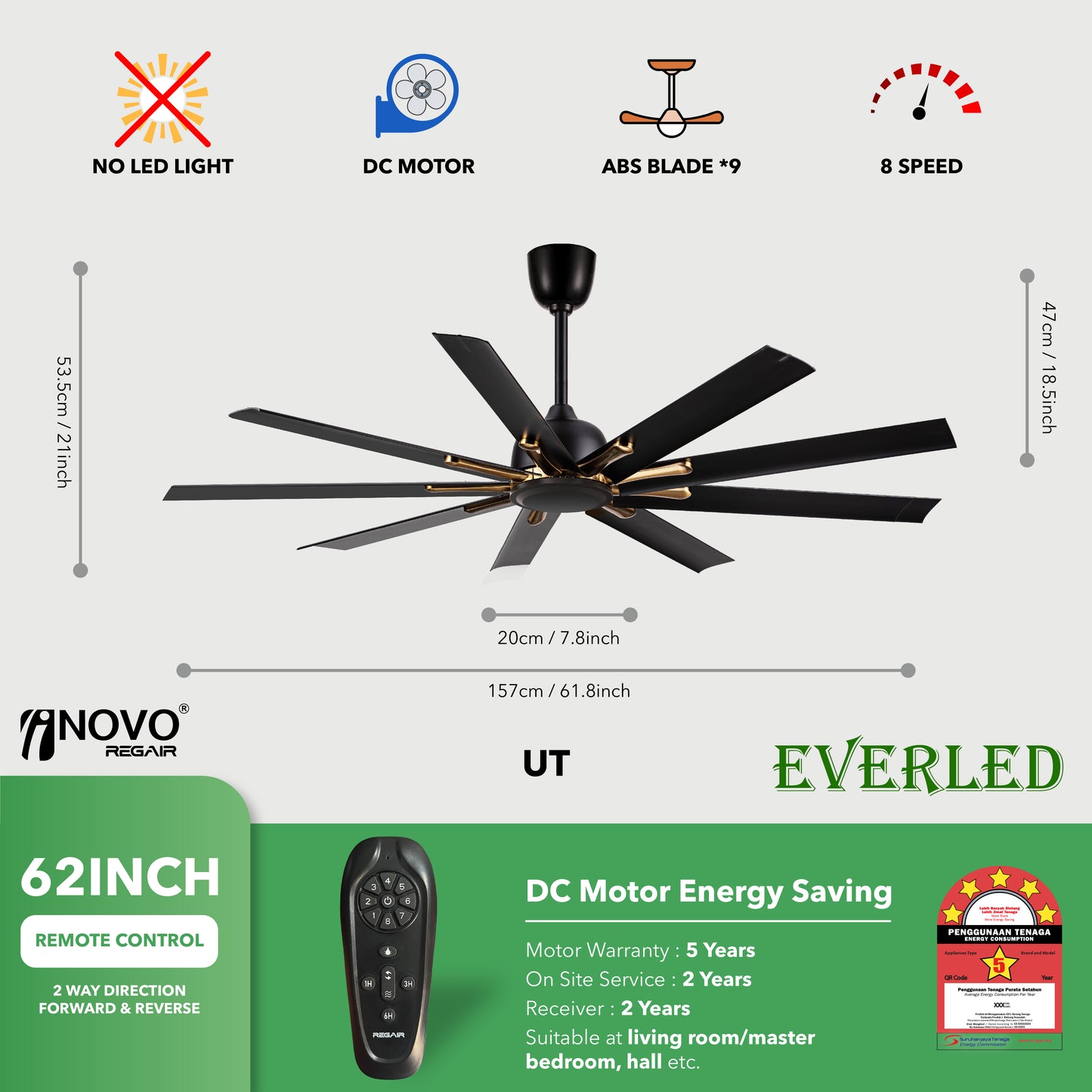 REGAIR INOVO UT 62" & 72" & 84"