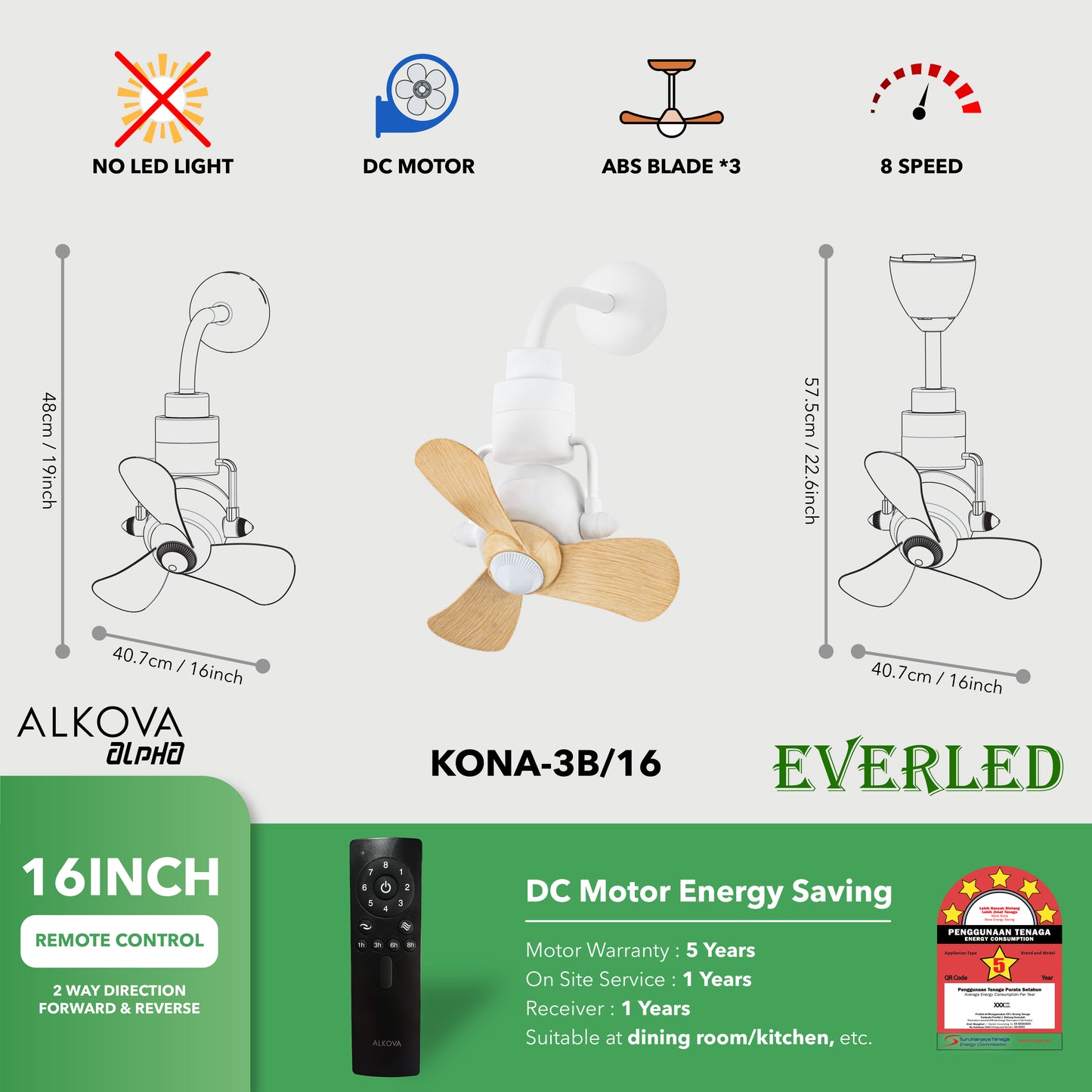 ALPHA ALKOVA KONA-3B 16"